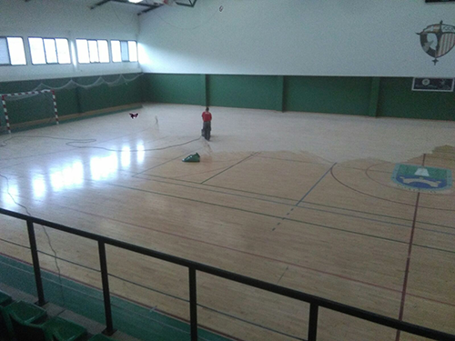 Restauración polideportivo Samano Parquets Nervion